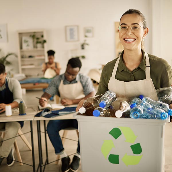 reusing the waste bottles